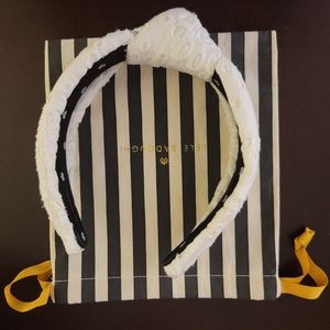 Lele Sadoughi White Eyelet headband